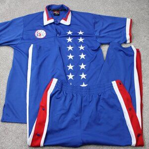 City Athletics Jersey & Pants Mens 3XL New York Classics Blue Full Snap All Star